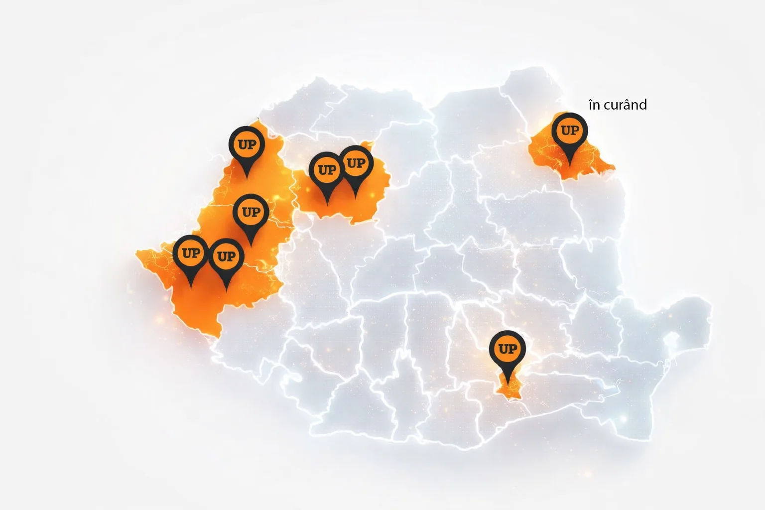 Harta magazine Used Products România